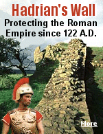 As shown in the movie ''The Eagle'', Emperor Hadrian ordered the construction of 73 miles of wall to protect Roman territory from  Scottish tribal clans.